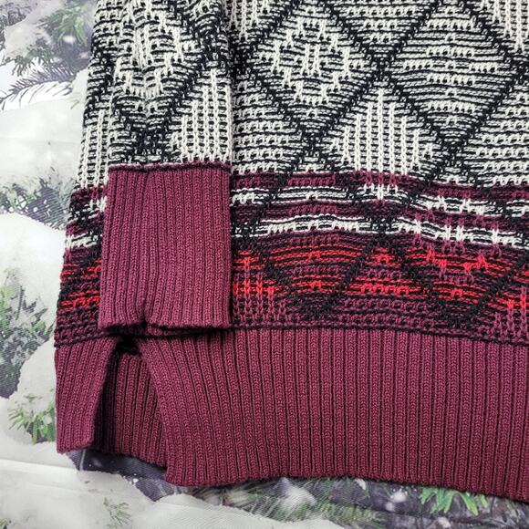 Mossimo Supply Company Red Diamond Pattern Cardigan size Small - Picture 5 of 10